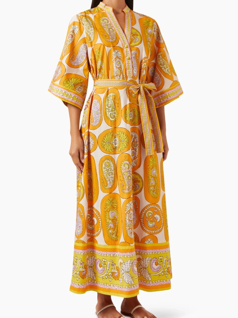 Alemais Diana Belted Paisley Dress